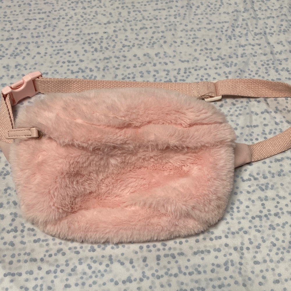 Pink Furry Belt Bag